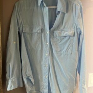 Aritzia Babaton Utility Shirt in Light Blue